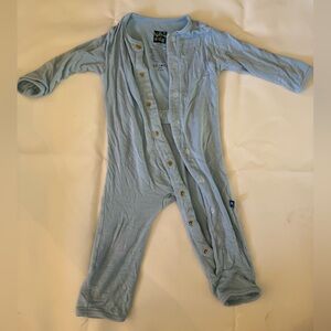 Kickee Pants Light Blue Button-Up Onesie size 6-12m